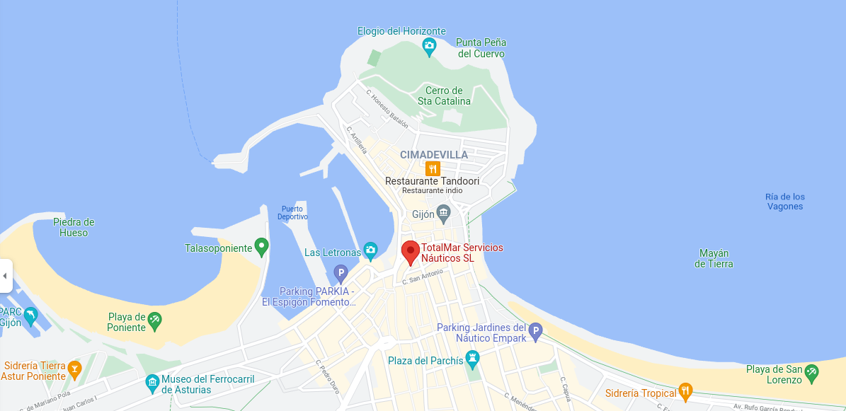 plano de situación de Gijón